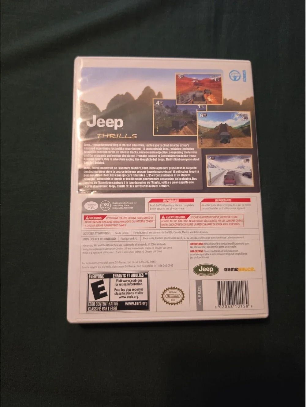 Jeep Thrills (Nintendo Wii, 2008) - Tested Working
